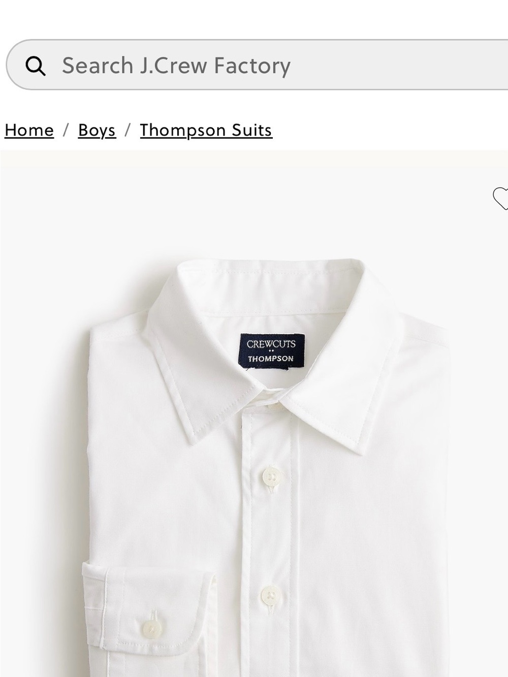 Crewcuts Thompson Boys White Dress Shirt